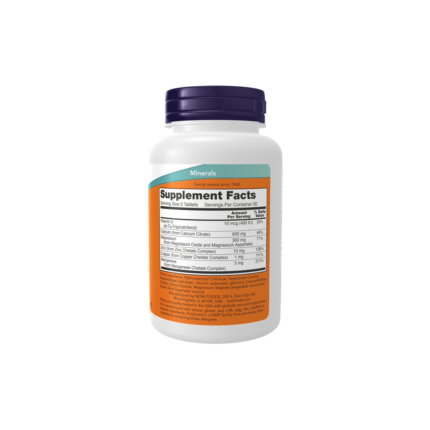 NOW Foods Citrato de Calcio Tabletas 100 ct