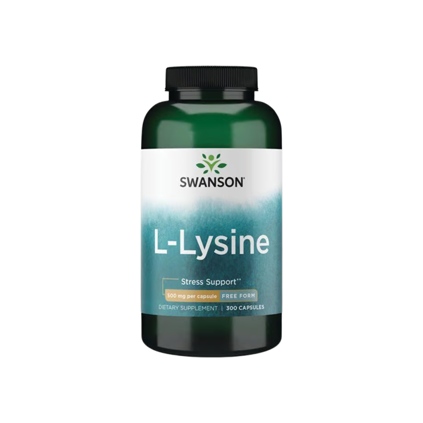Swanson Premium Free Form L-Lysine 500 mg 300 Caps