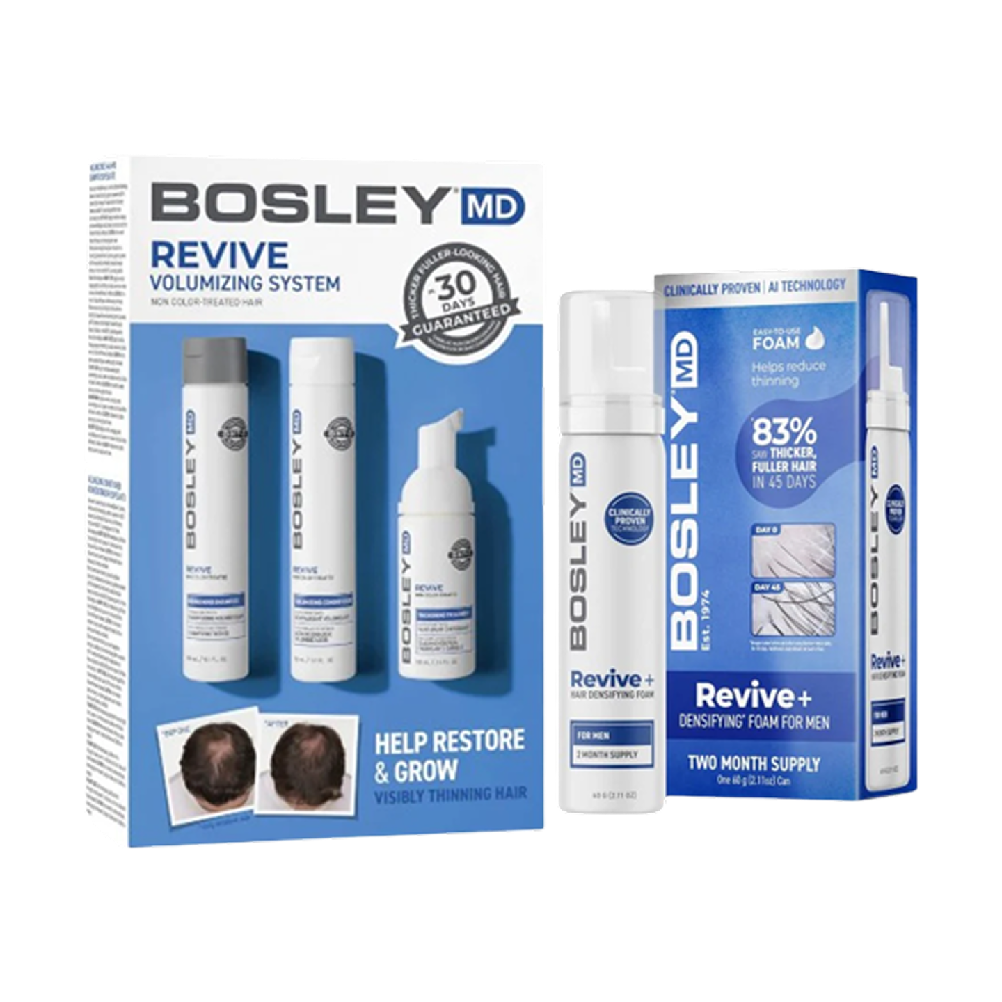 BosleyMD Super Paquete All-Inclusive BosRevive y Espuma Revive