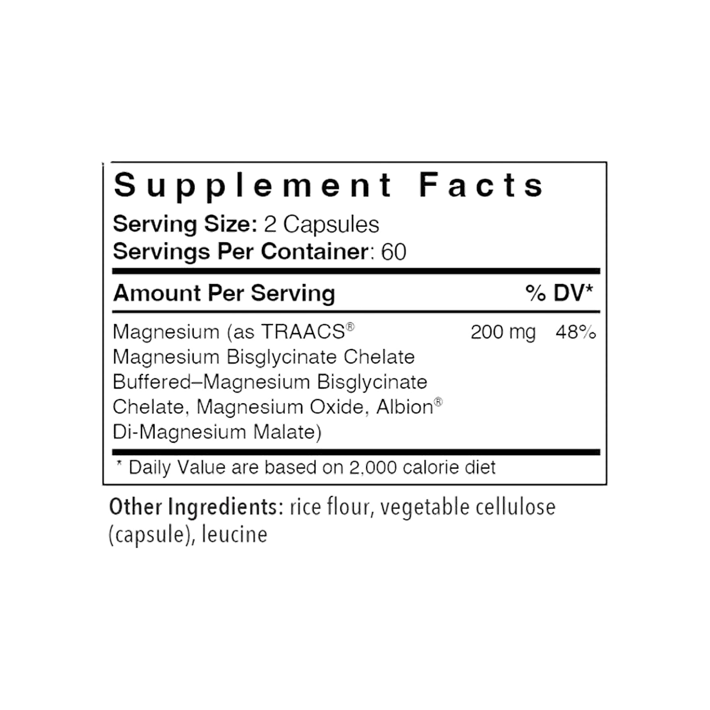 Patient One Formulas Magnesio Quelado 200 mg, 60 cápsulas vegetales