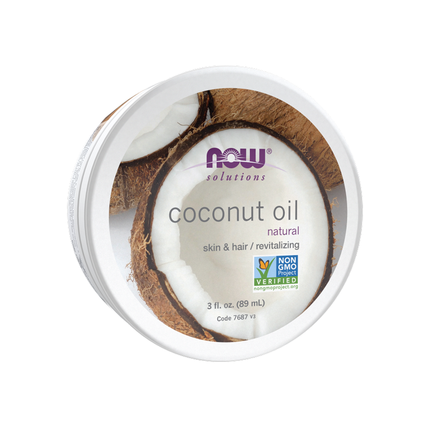 NOW Foods Aceite de Coco 89 ml (3 fl oz) – Hidratante natural para piel y cabello