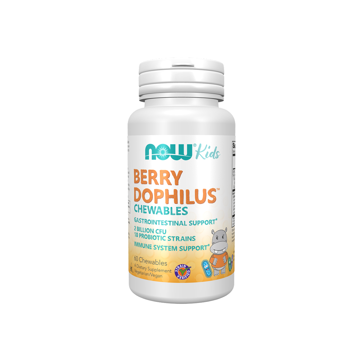 NOW Foods BerryDophilus Probiotic 10 2 Billion para Niños 60 gomitas masticables