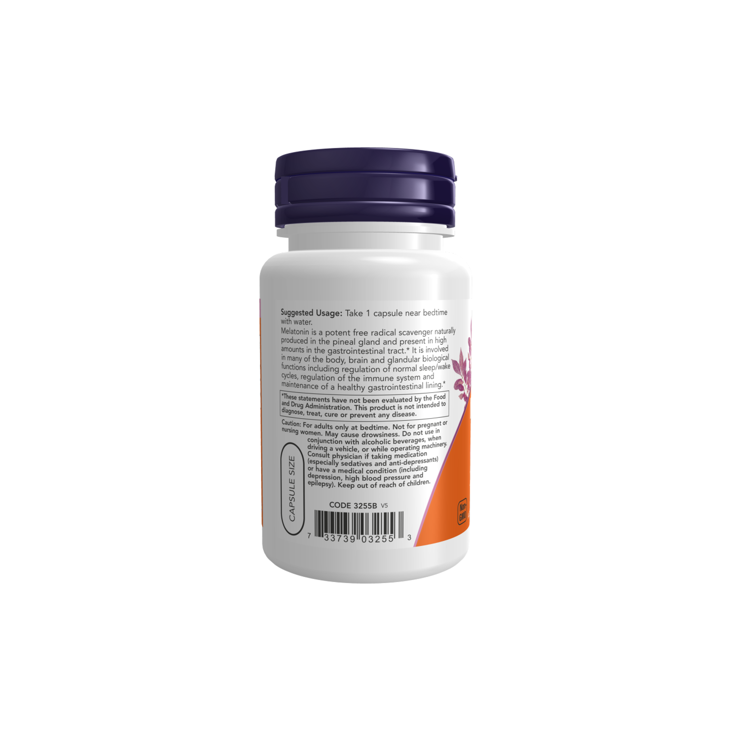 NOW Foods Melatonina 3 mg Cápsulas Vegetales 60 ct
