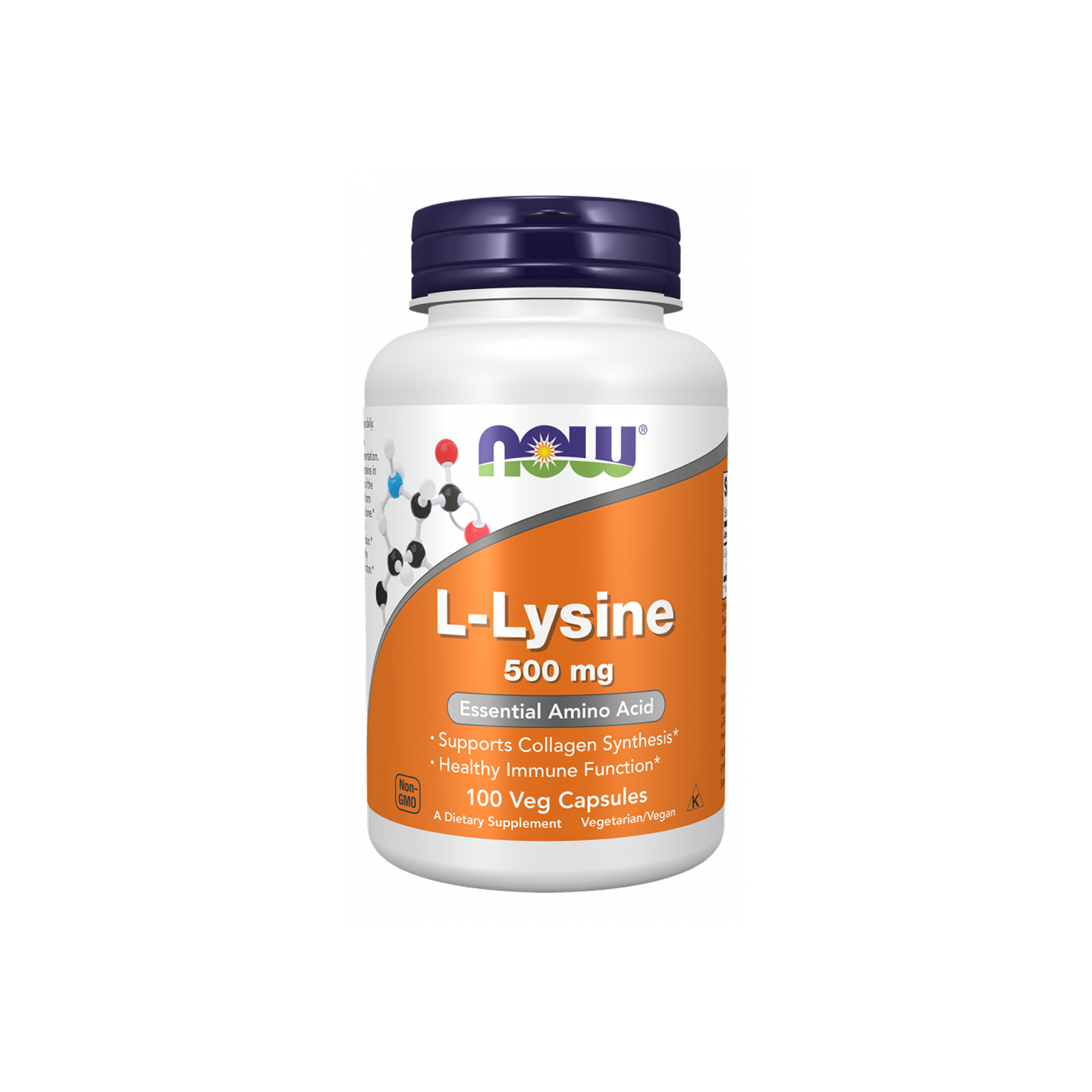 NOW Foods L-Lysine 500 mg Cápsulas vegetales 100
