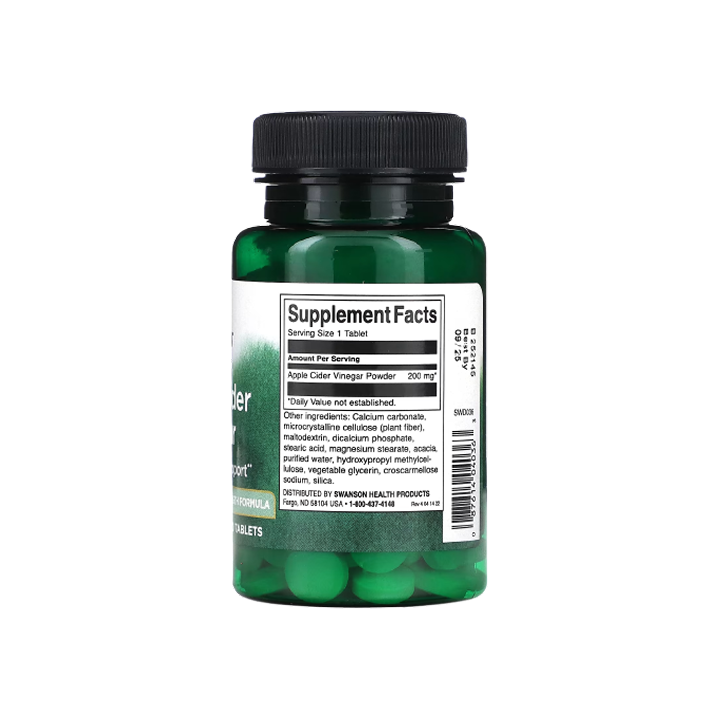 Swanson Apple Cider Vinegar 200 mg – 120 Tabletas