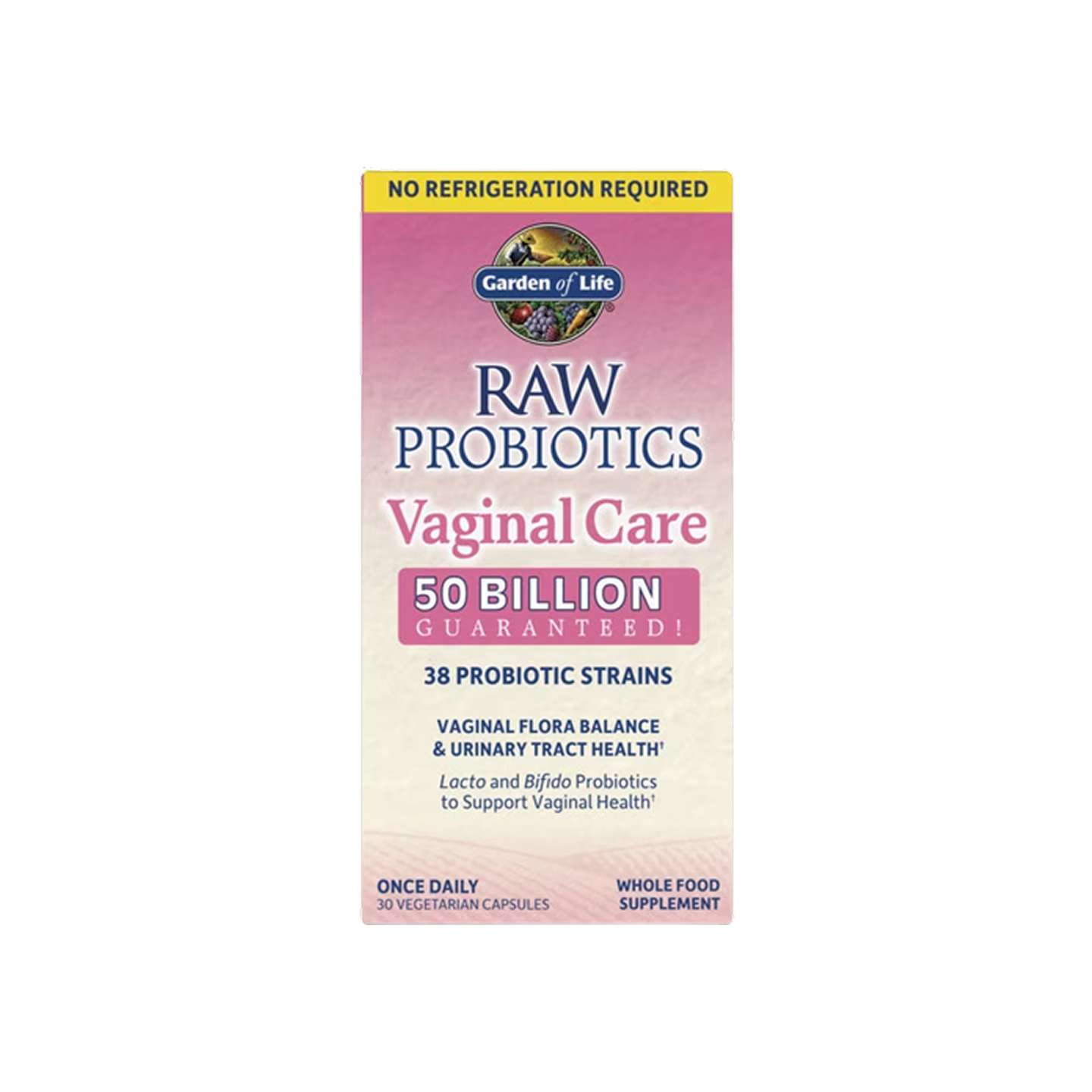 Garden of Life Raw Probiotics Cuidado Vaginal 30 cápsulas vegetales