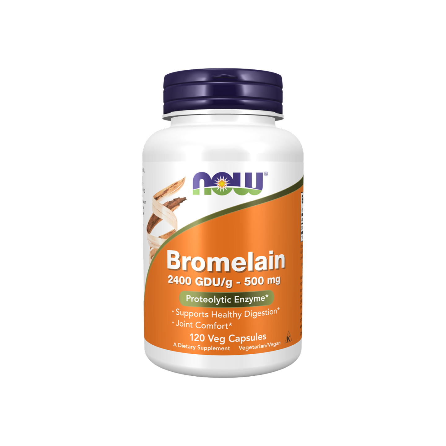 NOW Bromelain 500 mg 120 Veg Capsules