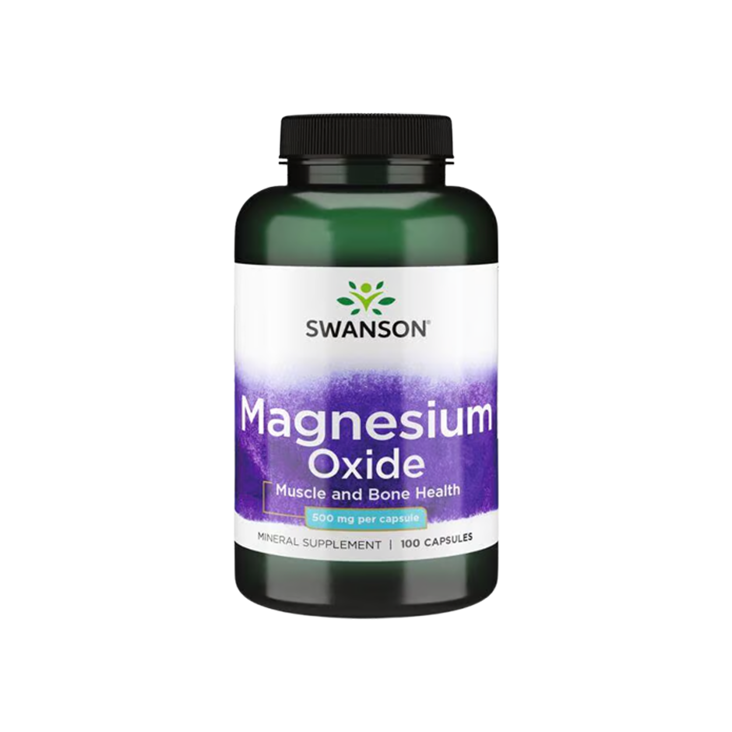 Swanson Premium Óxido de Magnesio 500 mg 100 cápsulas