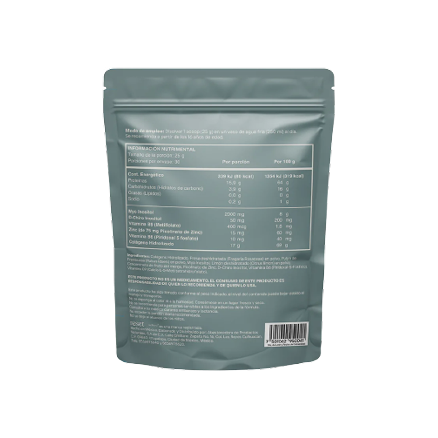 Reset Myo Inositol + Colágeno Hidrolizado 750 g – Polvo