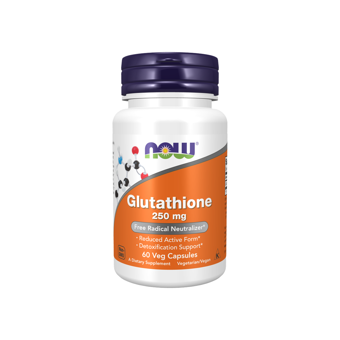 NOW Glutathione 250 mg 60 Veg Capsules