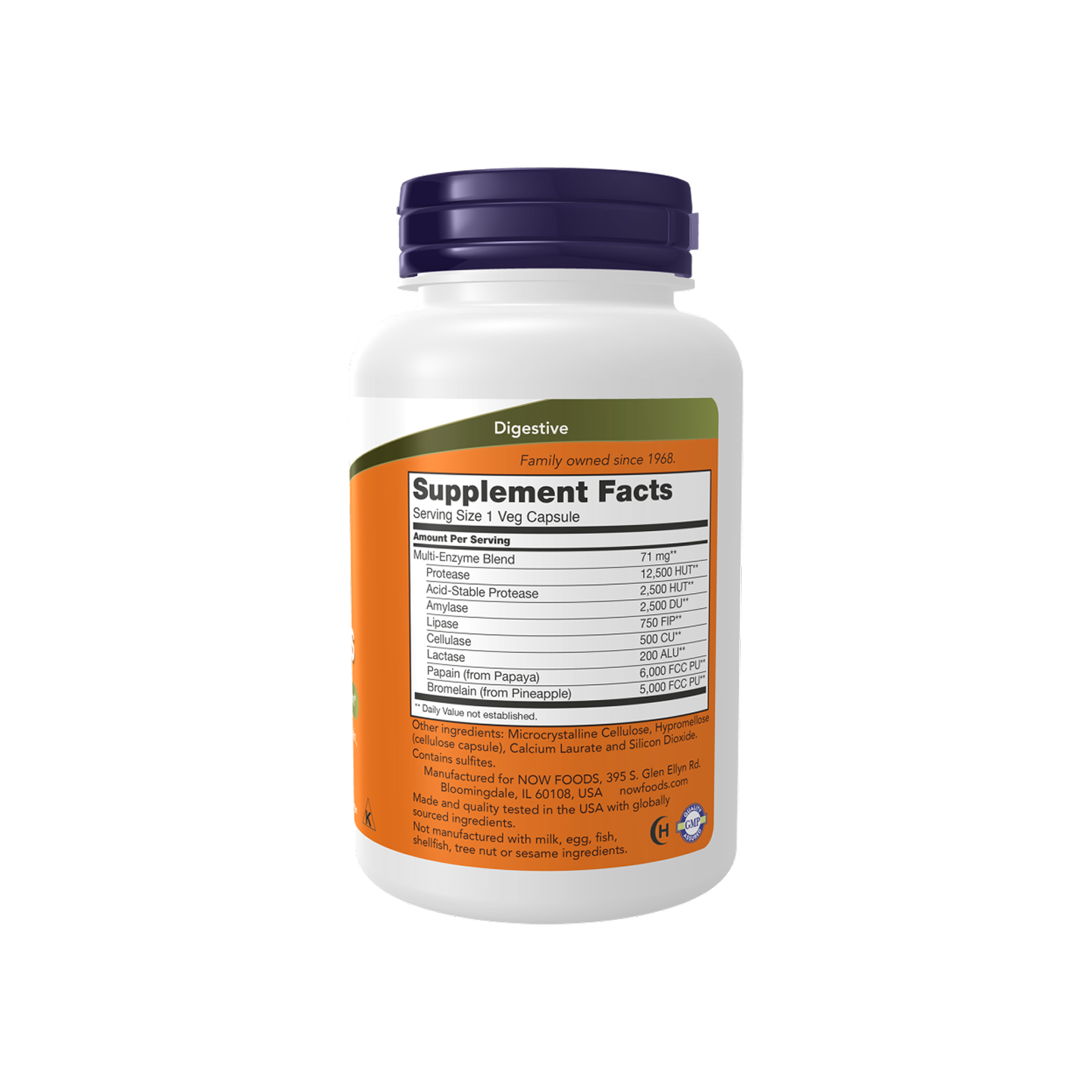 NOW Foods Plant Enzymes 120 cápsulas vegetales