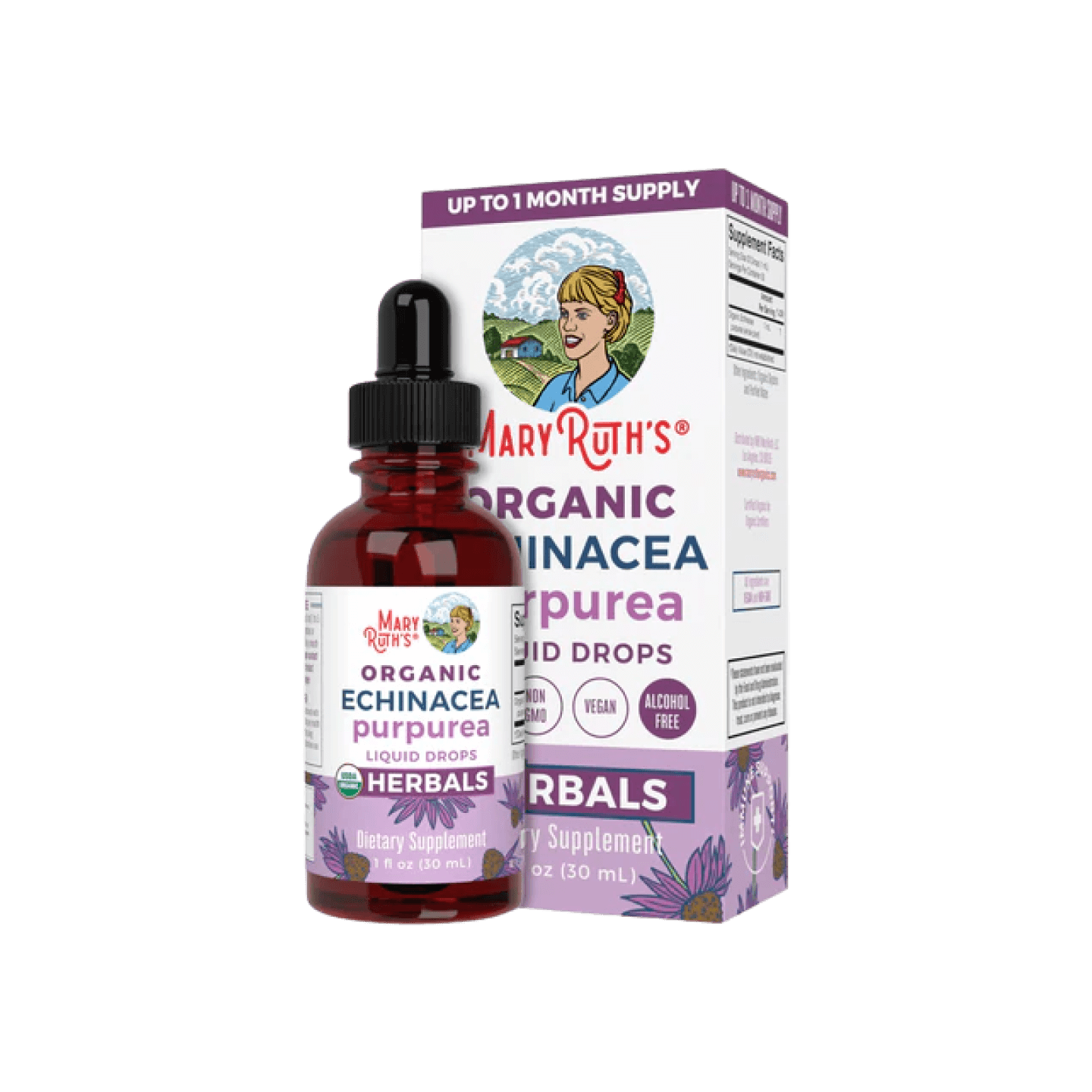 MaryRuth Organics Gotas líquidas de hierbas orgánicas Echinacea Purpurea (30ml)