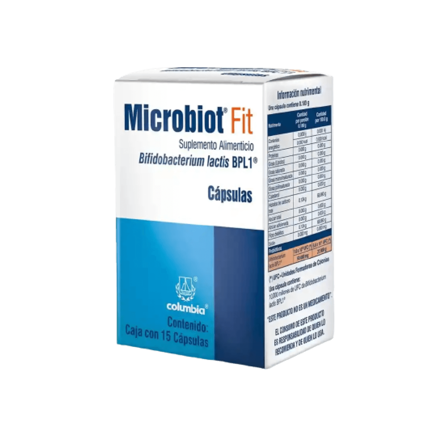 Microbiot Fit Suplemento Alimenticio (50 mg), 30 cápsulas