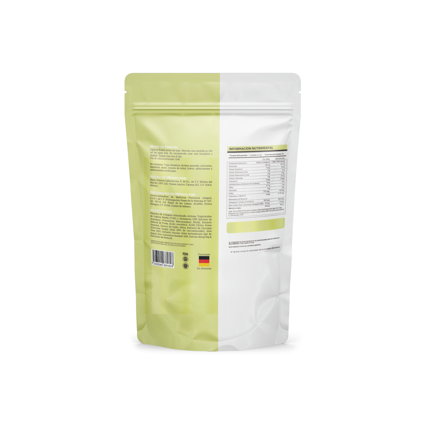 Matter GI Fix | Péptidos de Colágeno, Aloe Vera, Cúrcuma y Zinc Carnosina Quelado