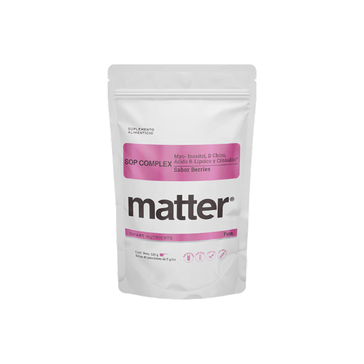 Matter SOP Complex | Myo-Inositol, D Chiro, Ácido R-Lipoico y Cinsulin