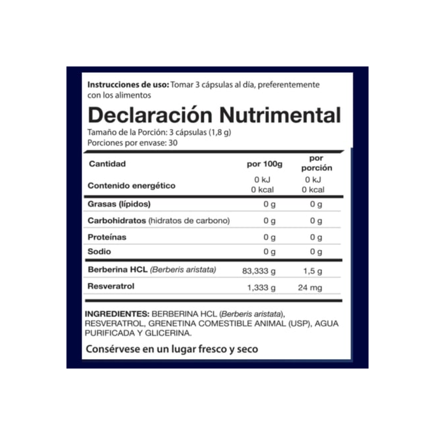 New Functional Nutraceutics Berberina 500 mg, 90 Cápsulas