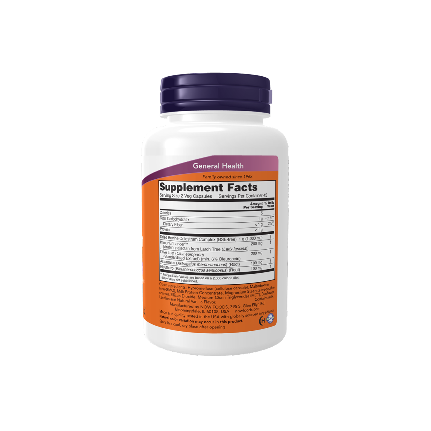 NOW Foods Super Colostrum, 500 mg, 90 cápsulas vegetales