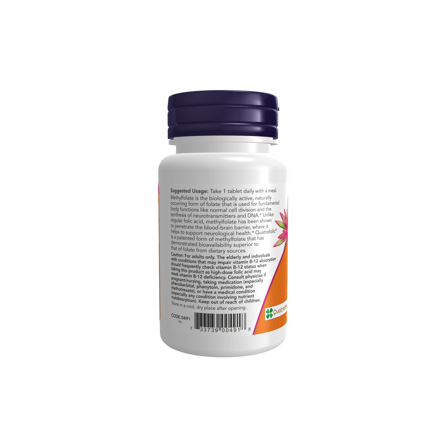 Now Foods Methyl Folate 1000 mcg, 90 tabletas