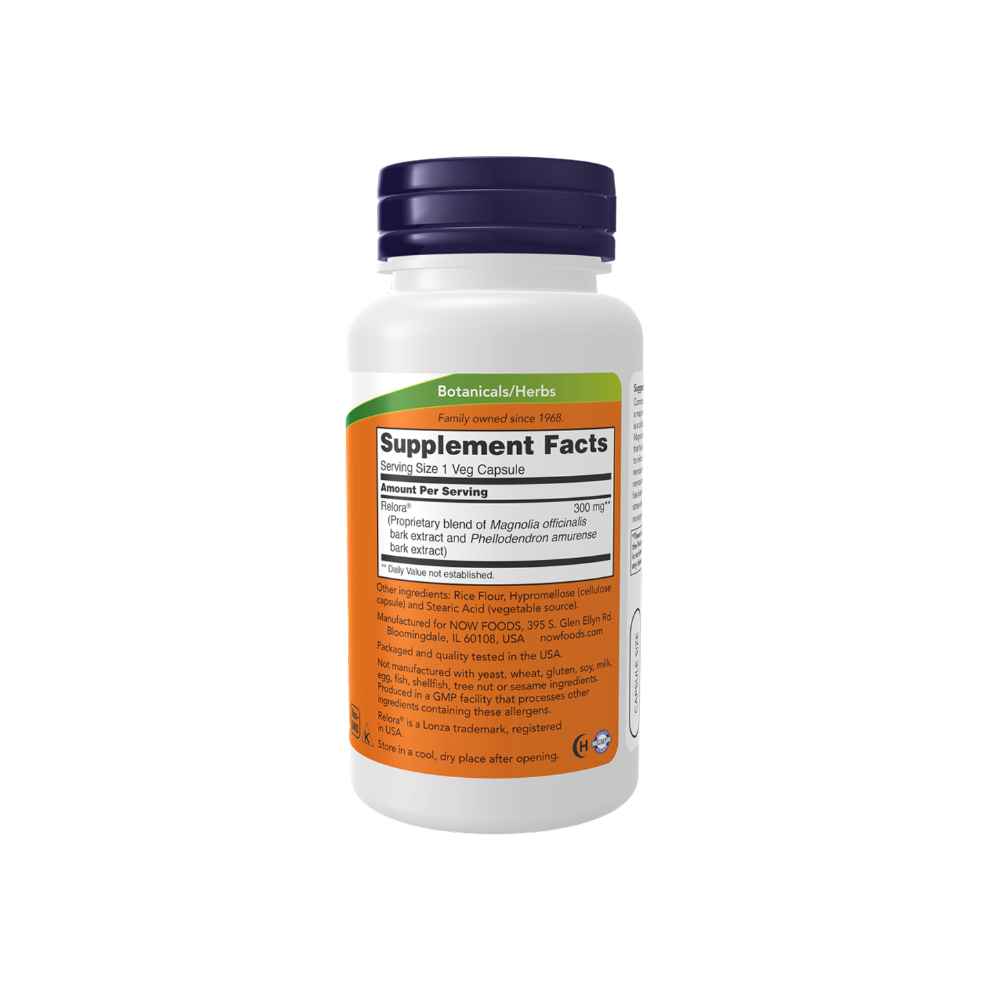 NOW Foods Relora 300 mg, 60 cápsulas vegetales