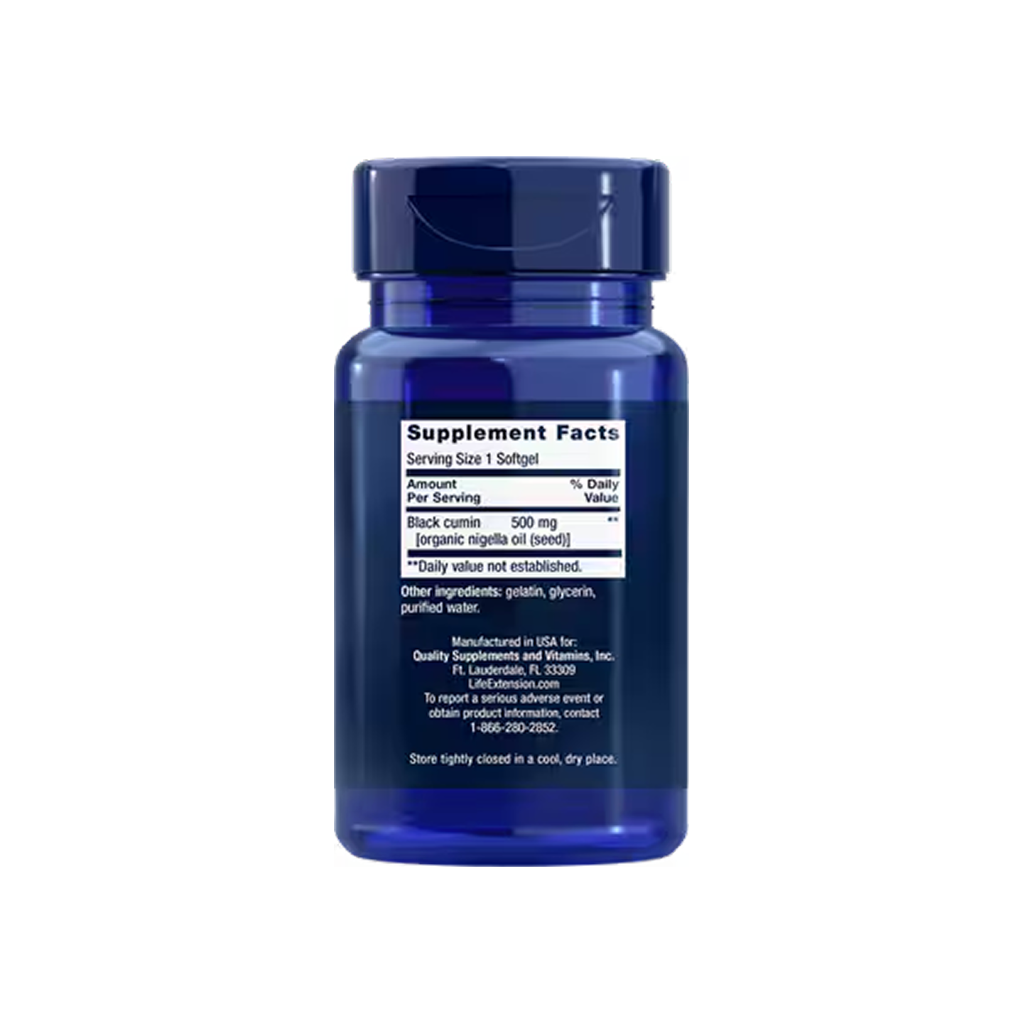 Life Extension Black Cumin Seed Oil 500 mg, 60 cápsulas blandas