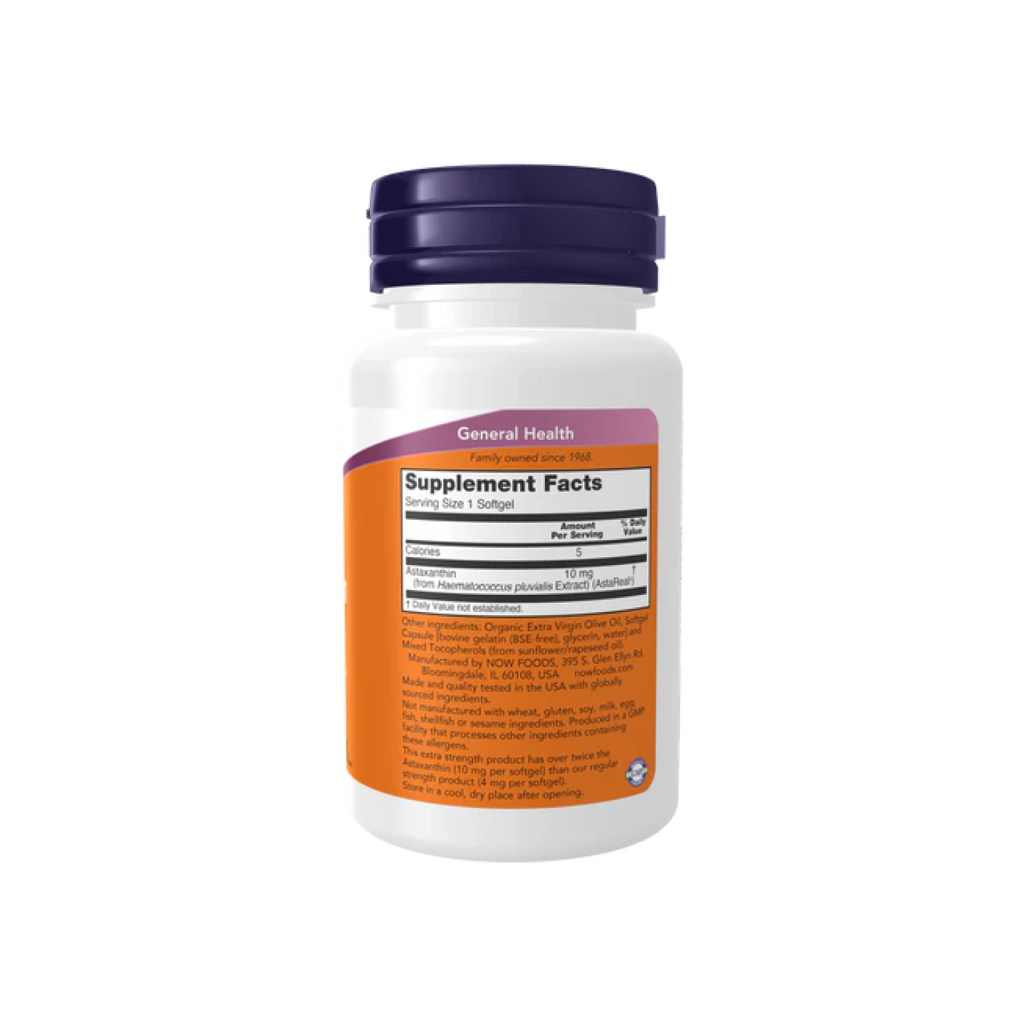 Now Foods Astaxantina Extra Fuerte 10 mg, 30 Cápsulas