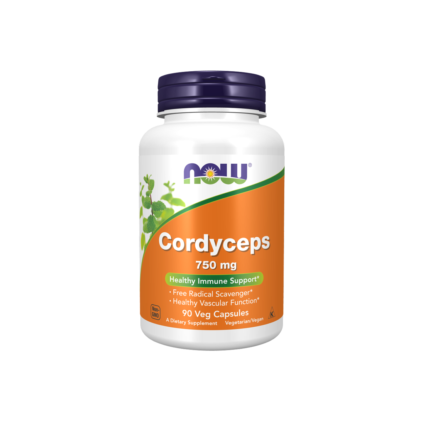 NOW Foods Cordyceps 750 mg, 90 cápsulas vegetales