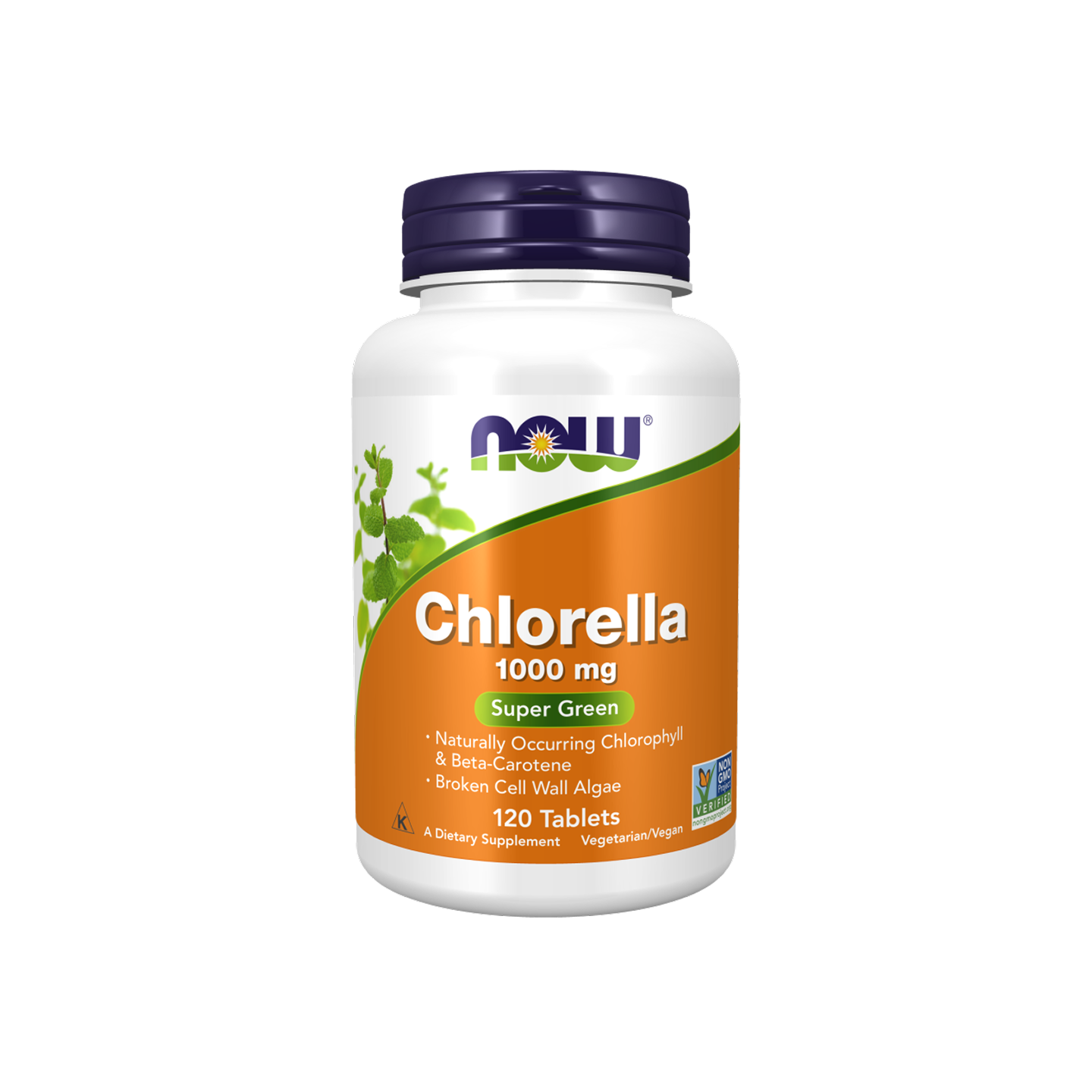 NOW Foods Chlorella 1000 mg, 120 tabletas