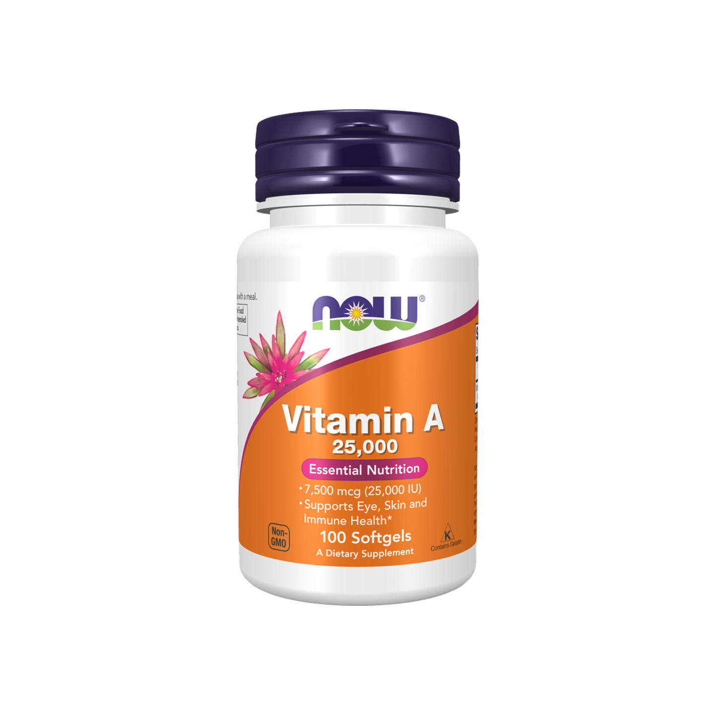 NOW Foods Vitamina A 25,000 UI, 250 cápsulas blandas