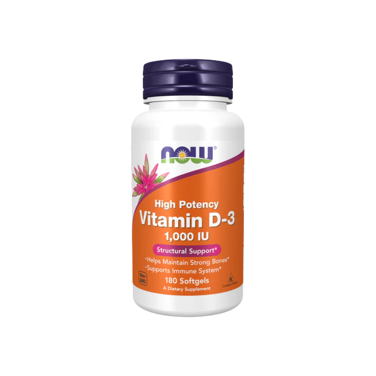 Now Foods Vitamina D3 1000 IU, 180 softgels