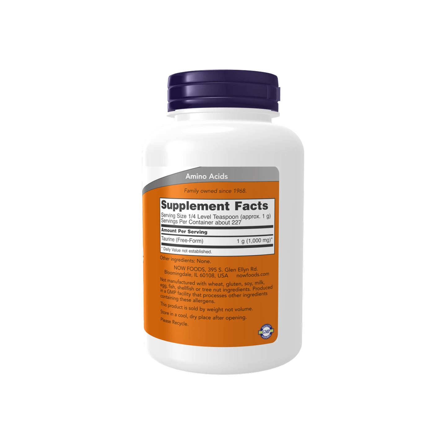 NOW Foods Taurine Pure Powder 8 oz/227g