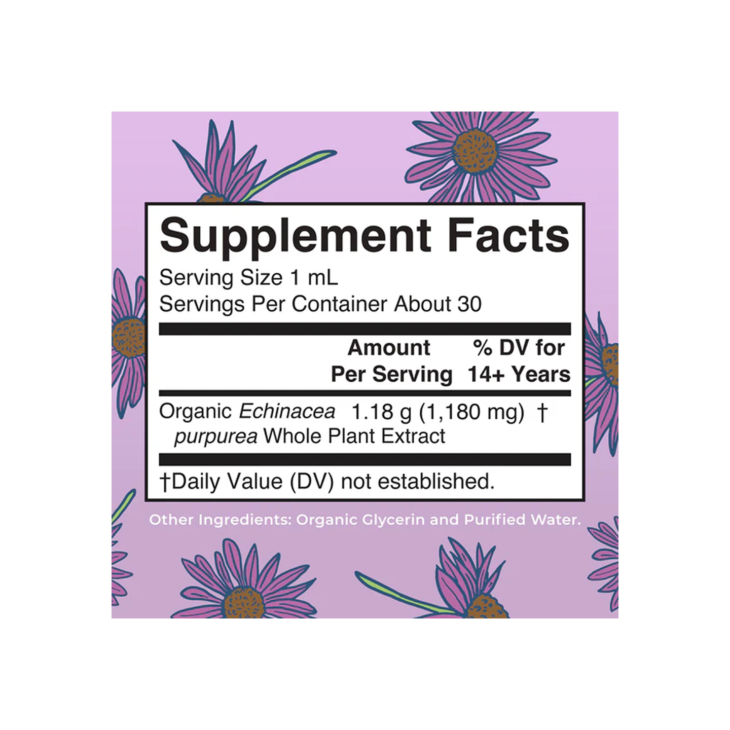 MaryRuth Organics Organic Echinacea Purpurea Herbal Liquid Drops 1 fl oz/30 ml