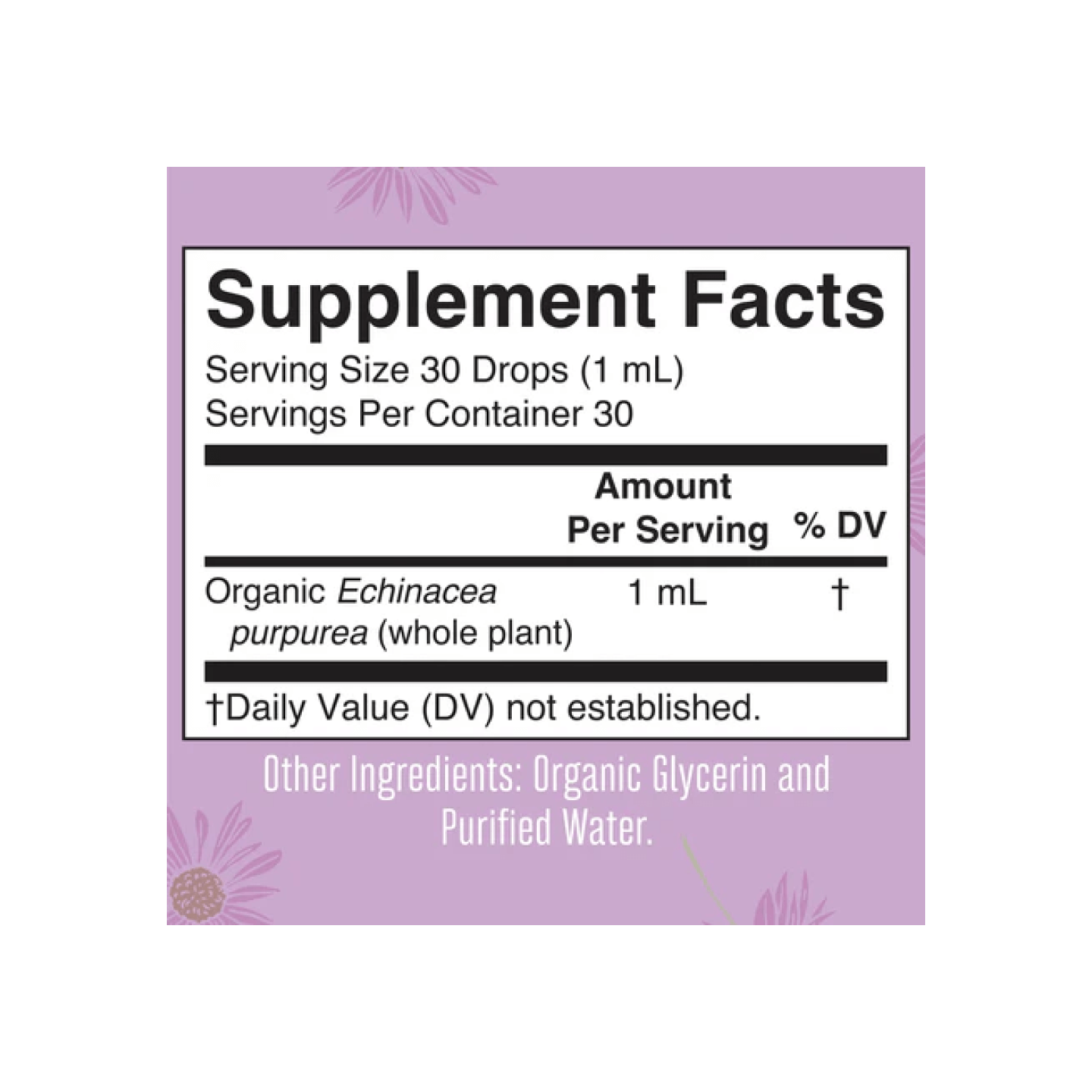 MaryRuth Organics Gotas líquidas de hierbas orgánicas Echinacea Purpurea (30ml)