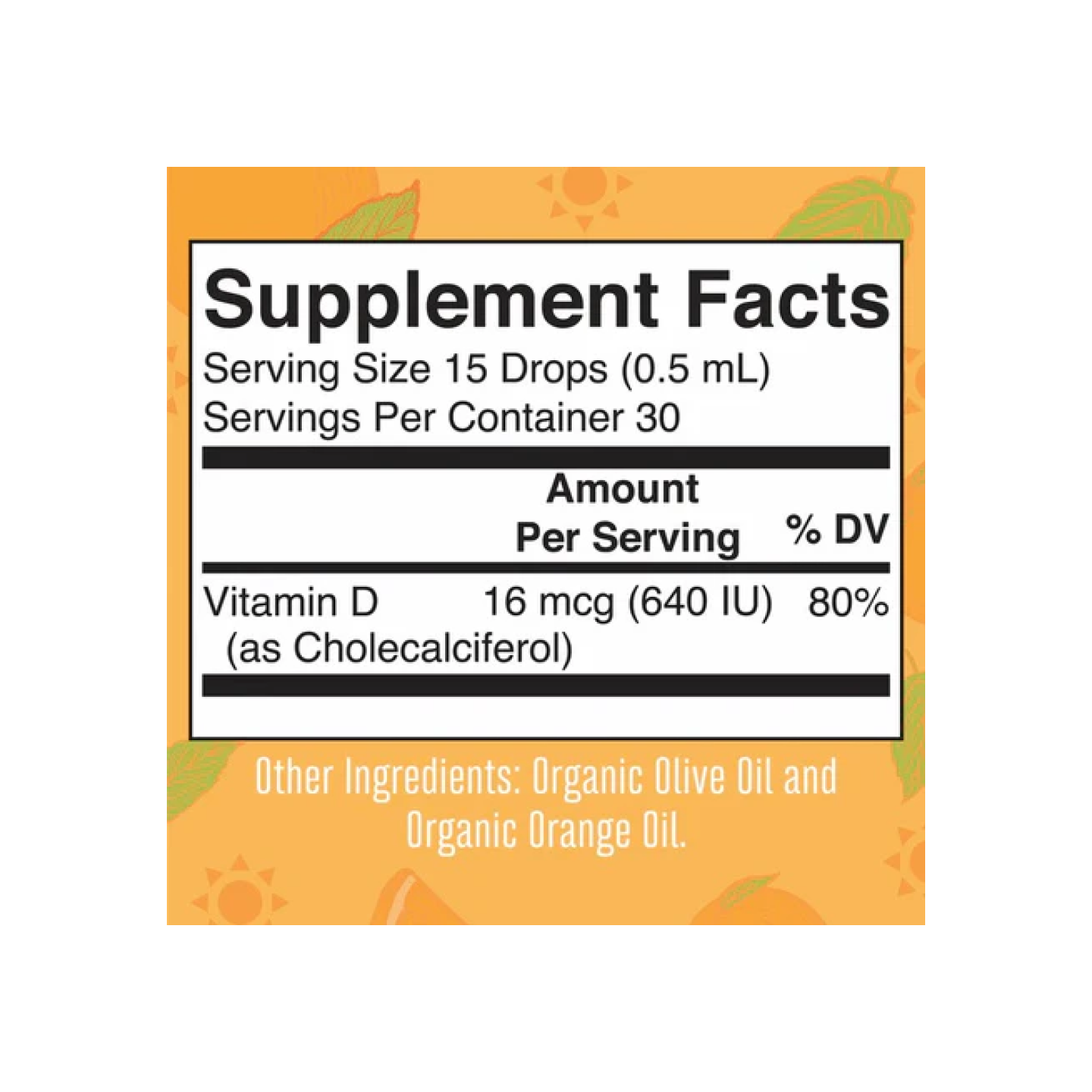 MaryRuth Organics Gotas líquidas orgánicas de vitamina D3 para niños 0.5 oz