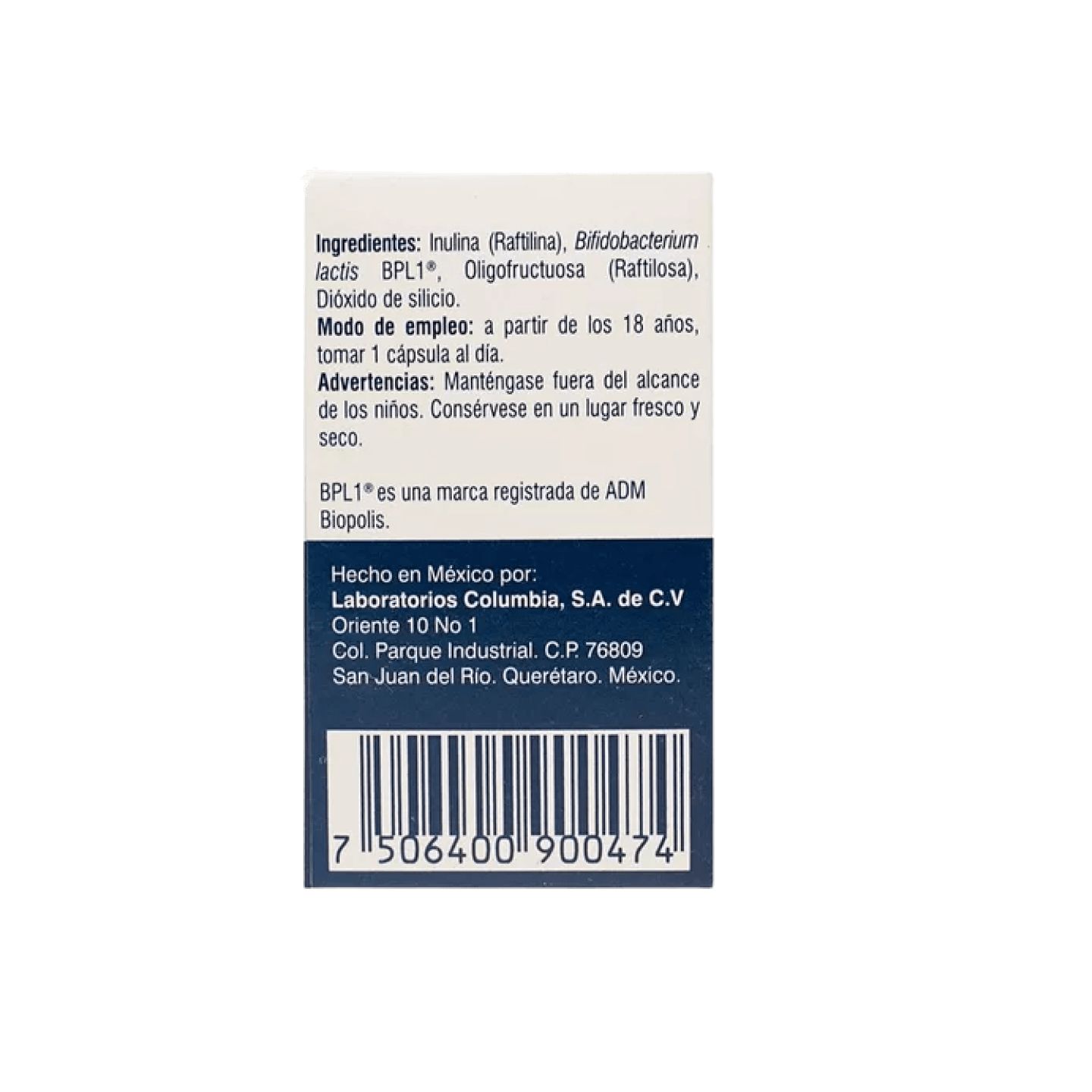 Microbiot Fit Suplemento Alimenticio (50 mg), 30 cápsulas