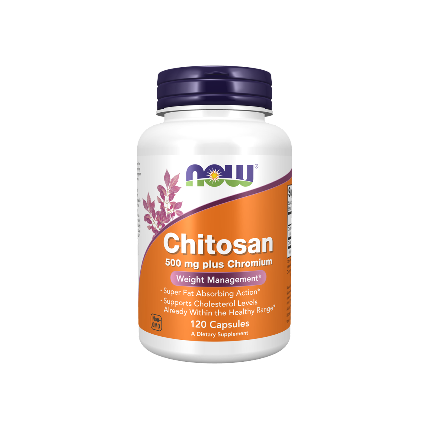 NOW Foods Chitosan 500 mg Plus Chromium 120 cápsulas