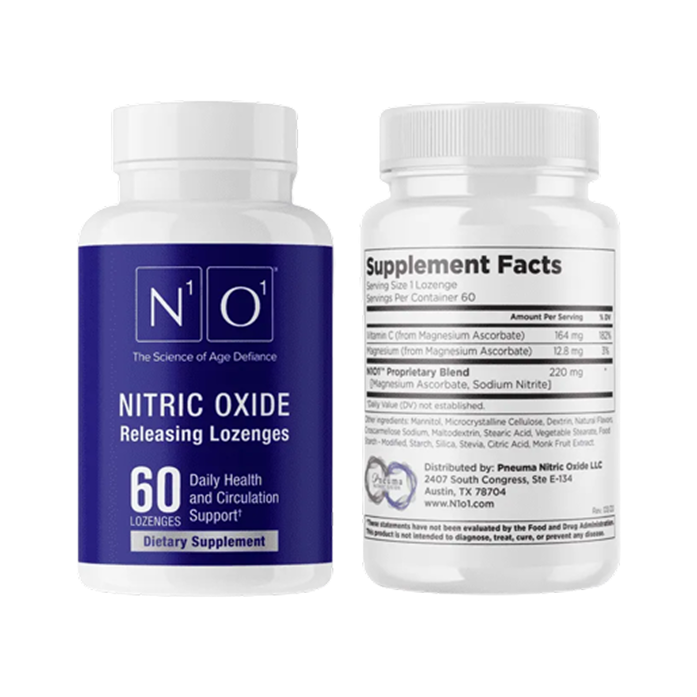 N1O1 Nitric Oxide Lozenges 60 pastillas