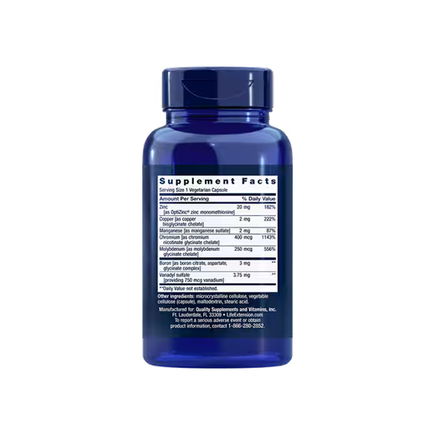 Life Extension Only Trace Minerals, 90 cápsulas