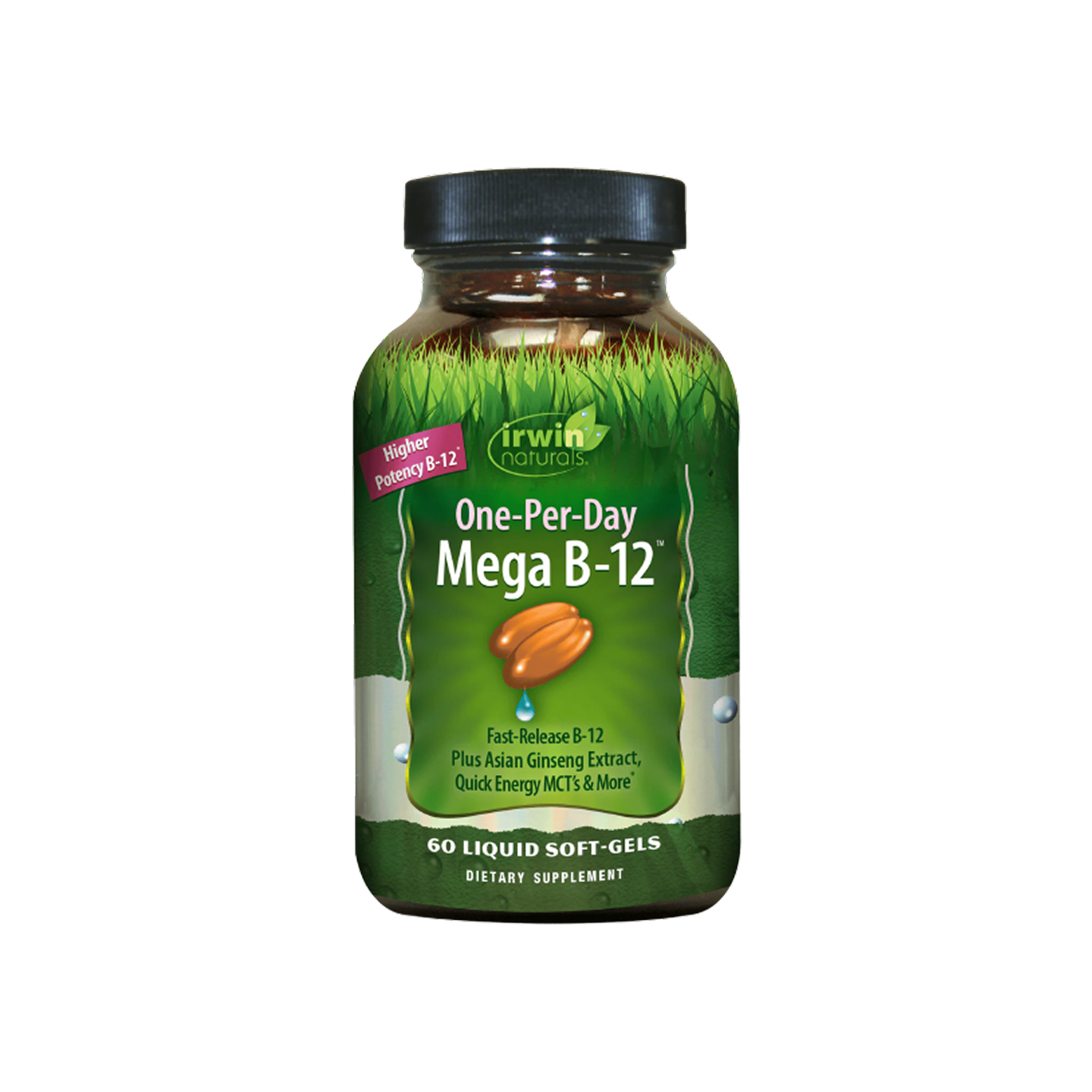 Irwin Naturals One Per Day Mega B-12 60 Liquid Soft-Gels