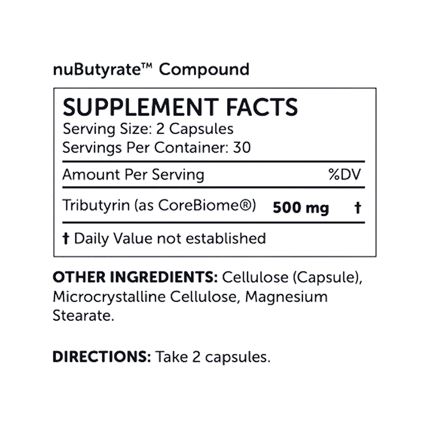 NuBioAge NuButyrate 60 cápsulas