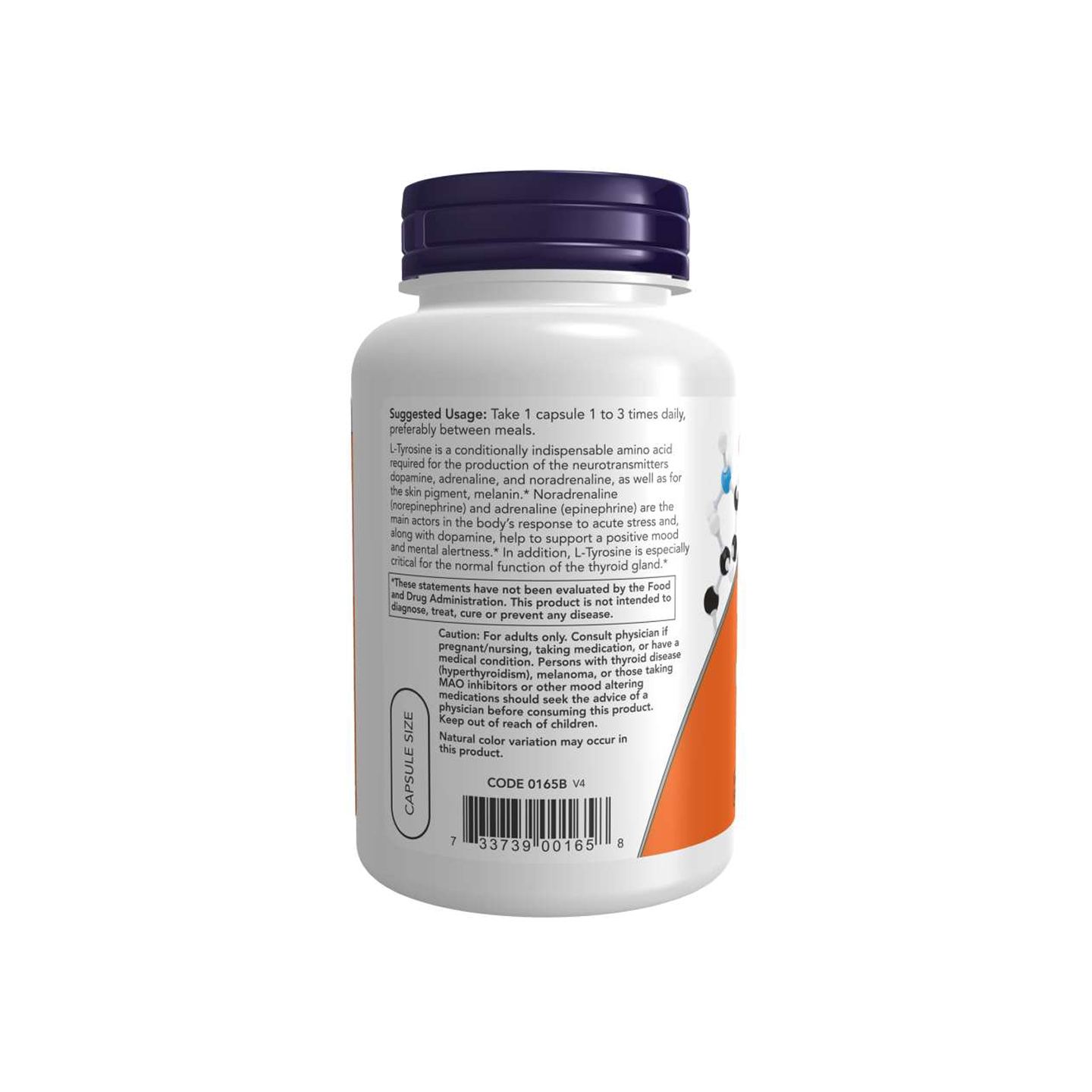 NOW Foods L-Tyrosine Extra Strength 750 mg – 90 Cápsulas Vegetales