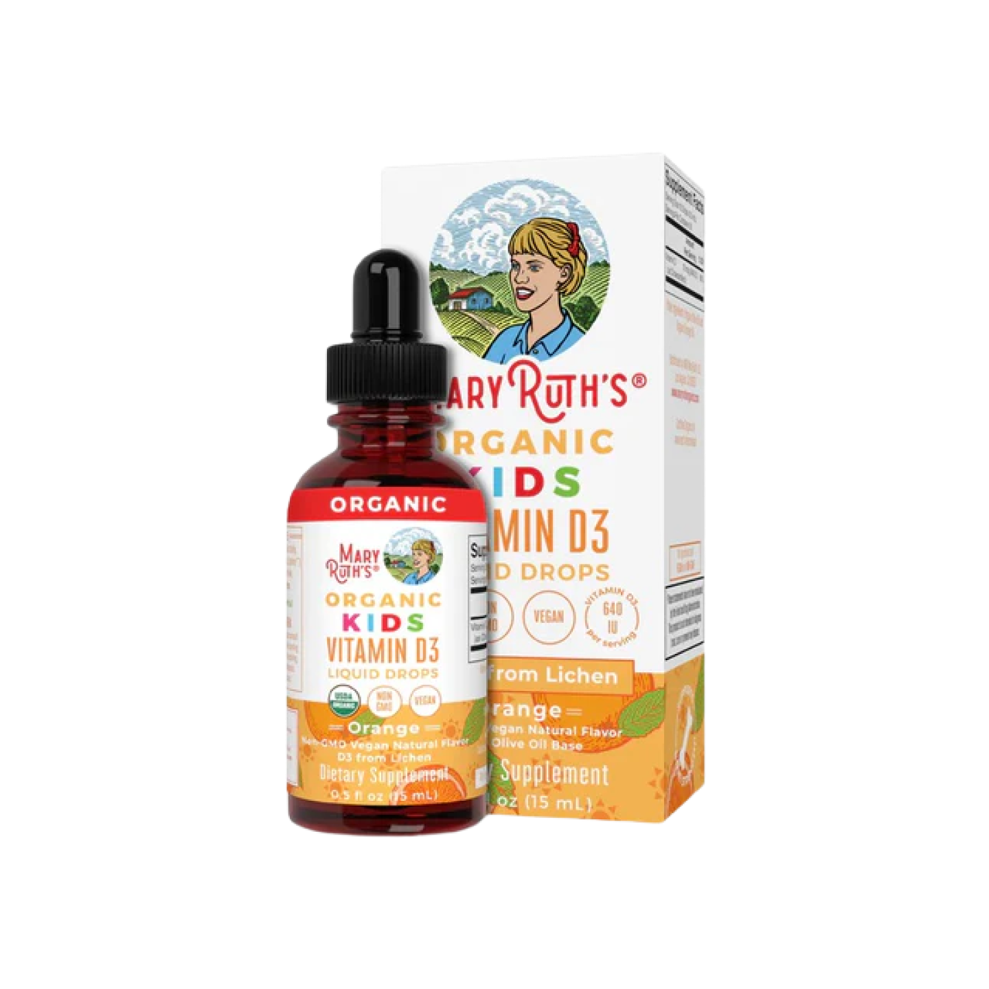 MaryRuth Organics Gotas líquidas orgánicas de vitamina D3 para niños 0.5 oz