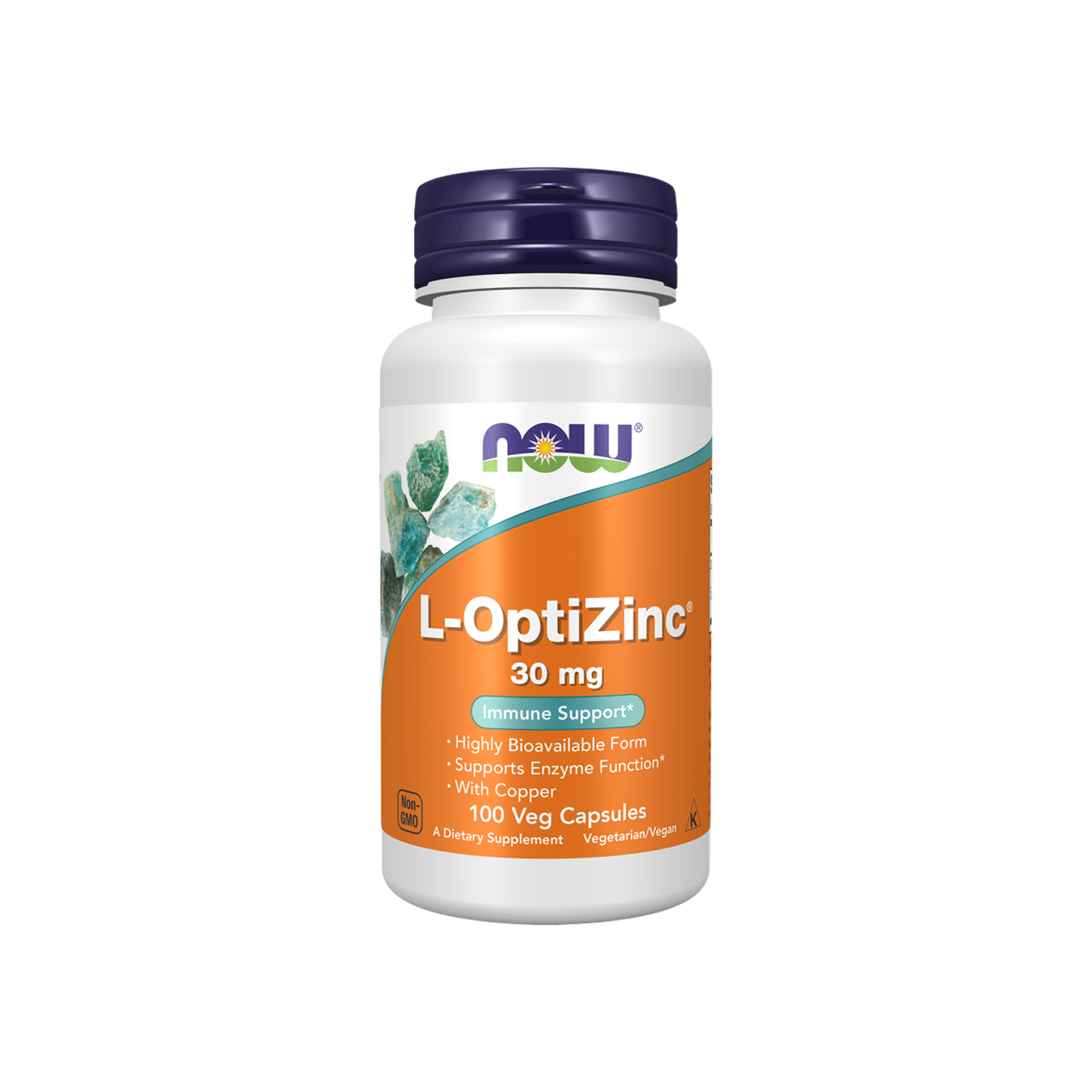NOW Foods L-OptiZinc 30 mg 100 cápsulas vegetales