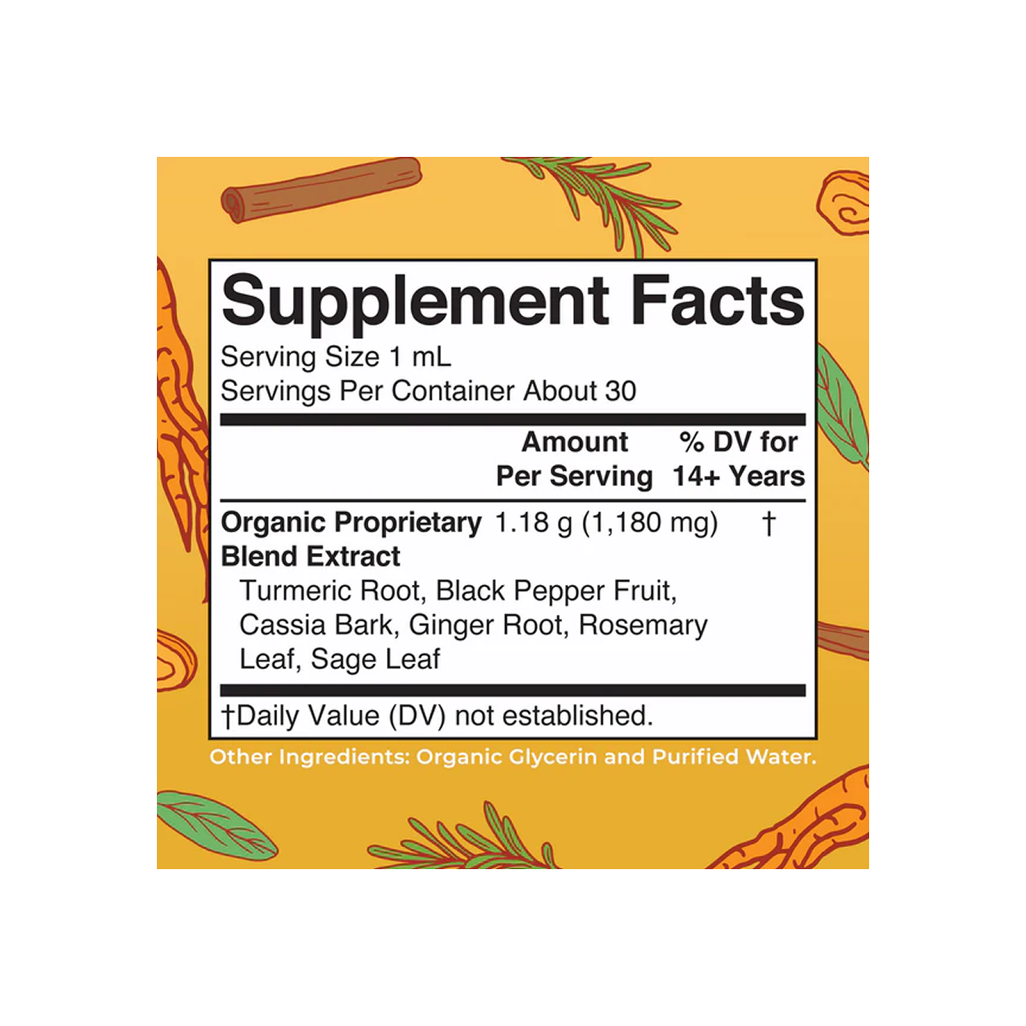 MaryRuth Organics Turmeric Gold Herbal Blend 30 ml