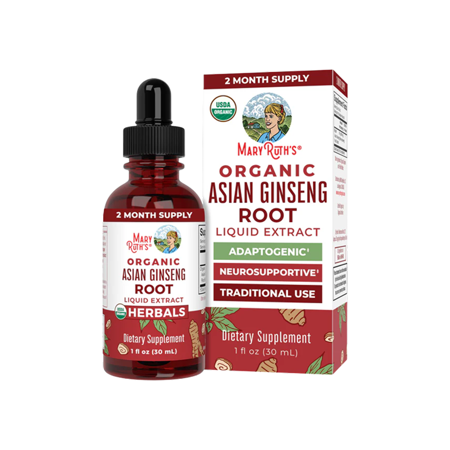 MaryRuth Organics Asian Ginseng 30 ml