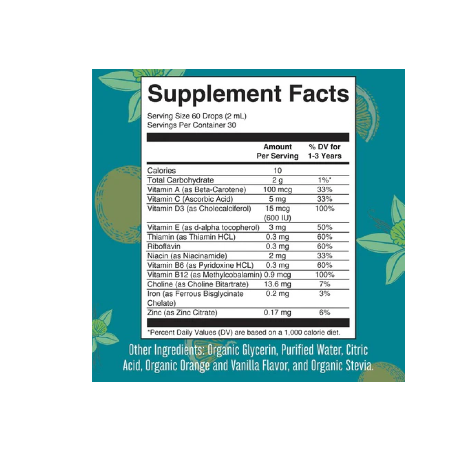 MaryRuth Organics Multivitamínico Orgánico Con Hierro Para Niños