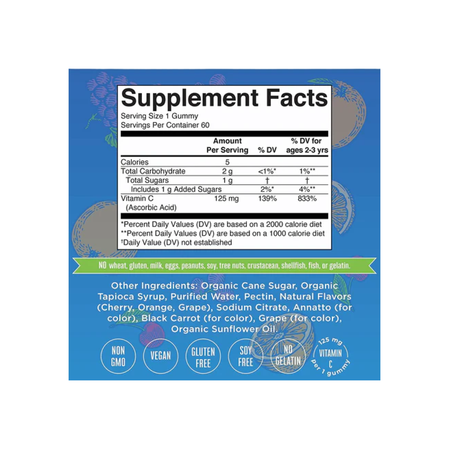 MaryRuth Organics Vitamina C en gomitas (60 gomitas)