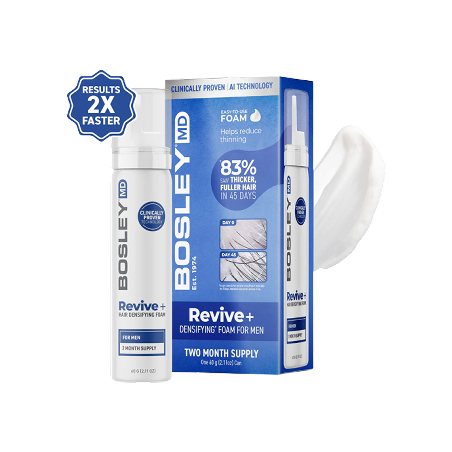 BosleyMD Revive+ Espuma Densificadora para Hombre 60 ml