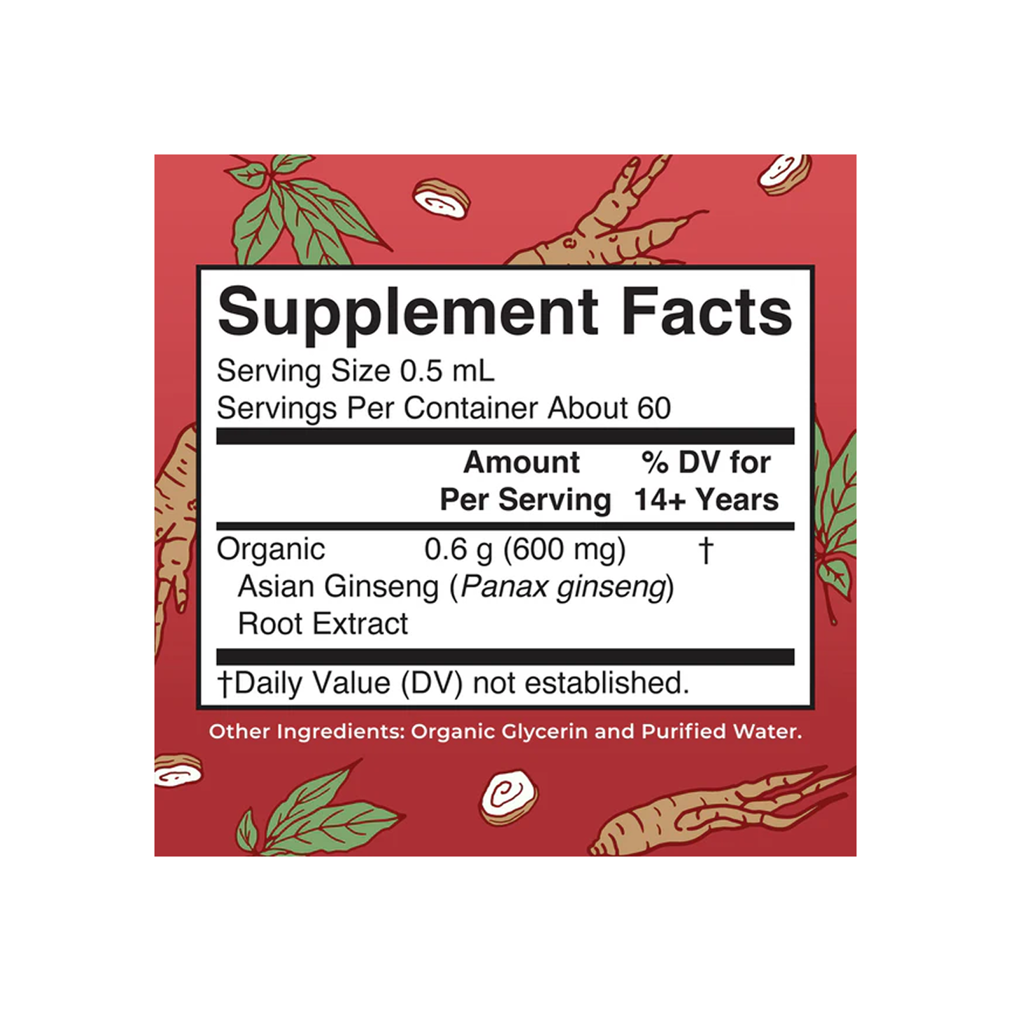 MaryRuth Organics Asian Ginseng 30 ml