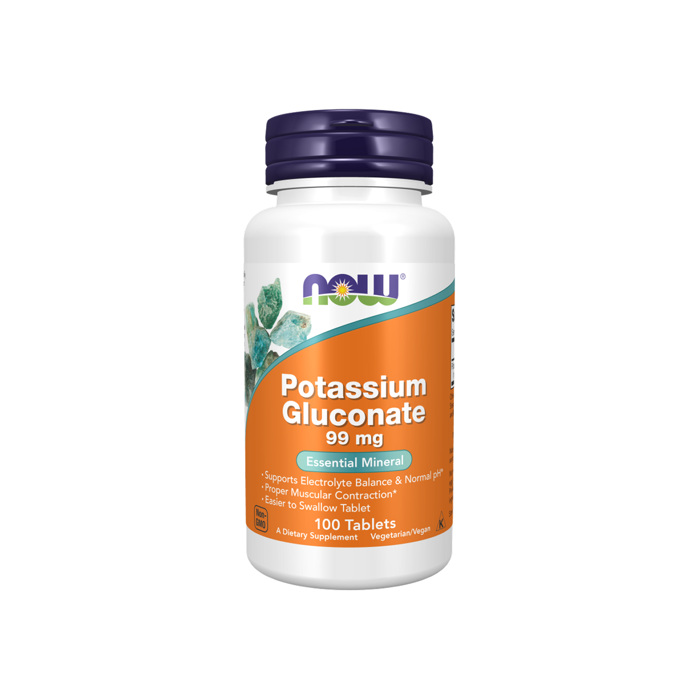 NOW Foods Gluconato de Potasio 99 mg 100 tabletas