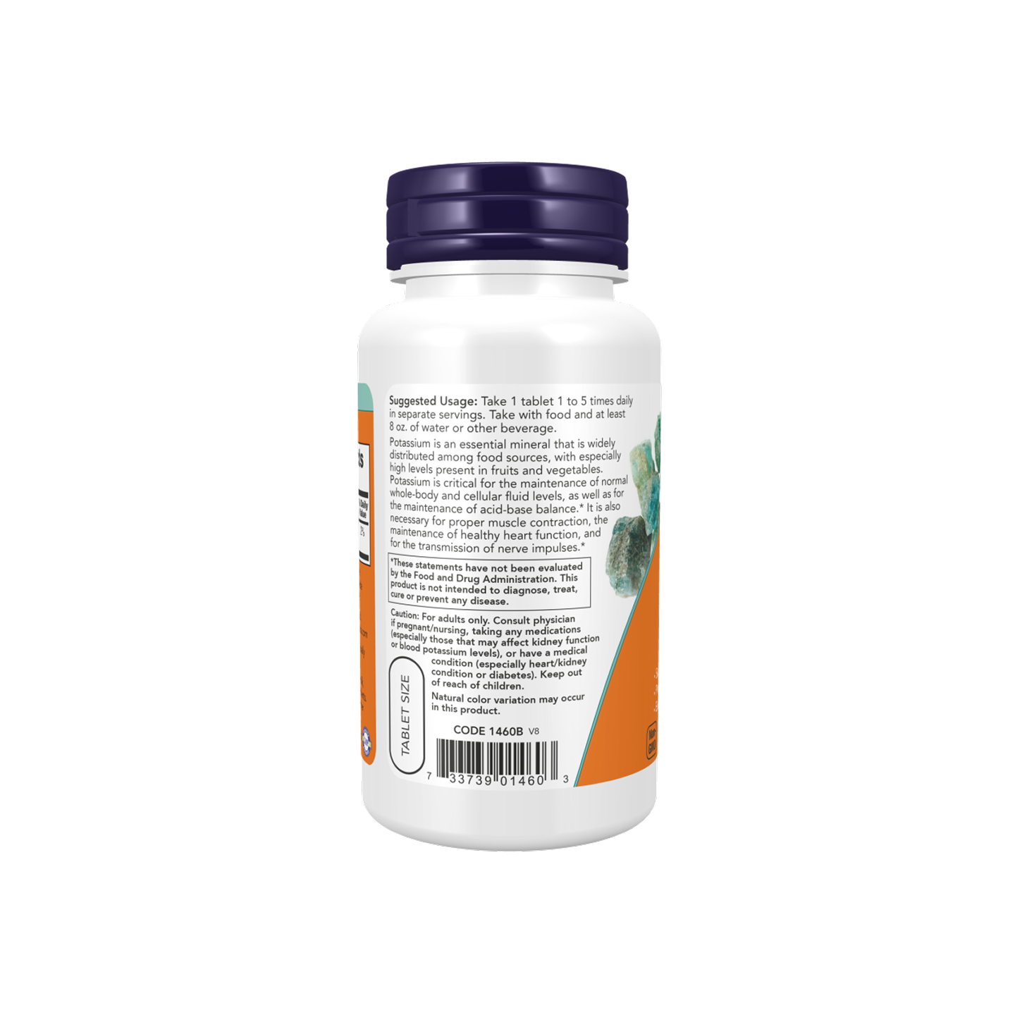 NOW Foods Gluconato de Potasio 99 mg 100 tabletas
